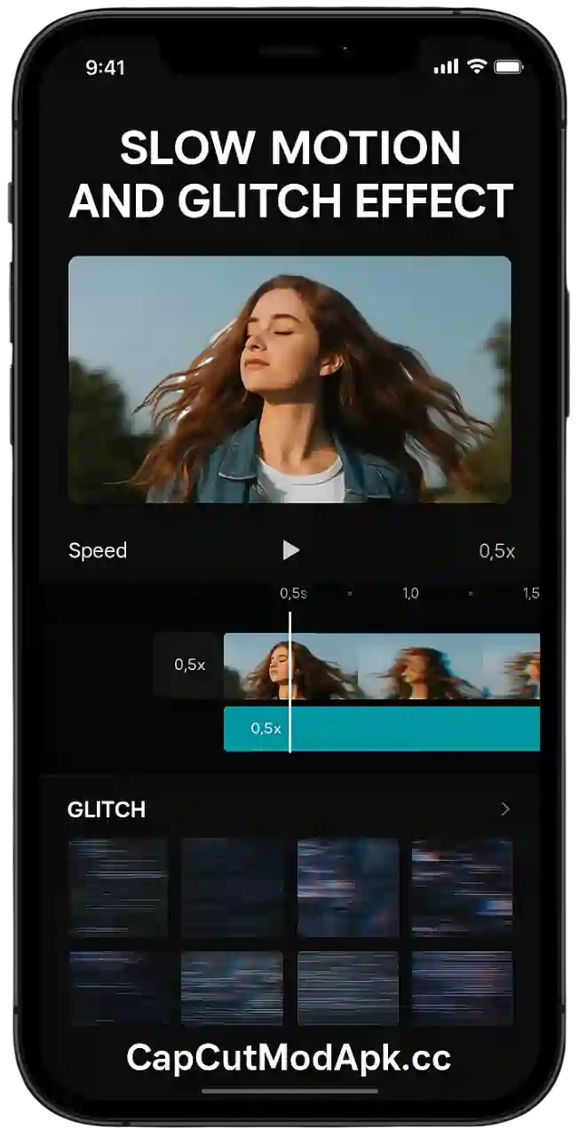 Slow Motion and Glitch Effect